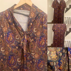Volup Slinky Paisley Vintage Dress